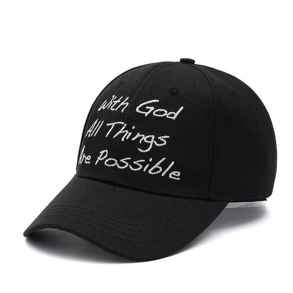 With God All Things Are Possible Classic Embroidered Dad Hat Cap