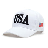 USA Flag with Text Classic Embroidered Dad Hat Cap