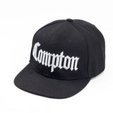 Compton Black and White Classic Embroidered Dad Hat Cap
